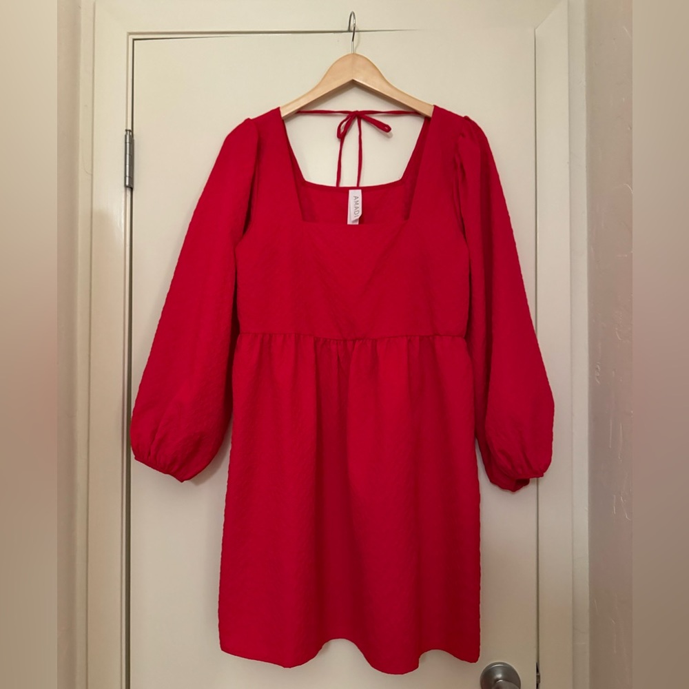 Anthropologie Amadi. Size medium. Runs large. Red festive dress